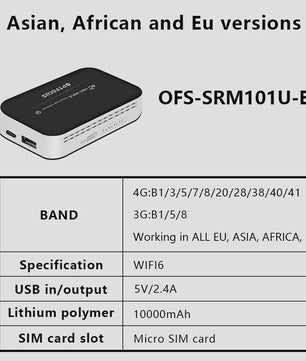 OPTFOCUS 4G WiFi6 Pocket Router 10000mAh Powerbank | Draagbare MIFI Hotspot