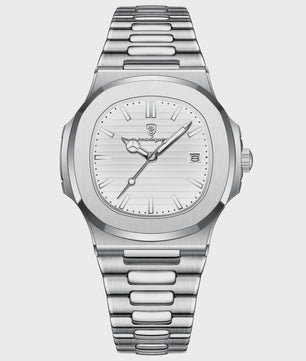 POEDAGAR Luxe Herenhorloge - RVS, Waterdicht, Lichtgevend & Datumfunctie