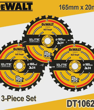 DeWalt DT10624-A9 Cirkelzaagblad 165mm x 20mm, 24T - Voor Houtbewerking & Constructie