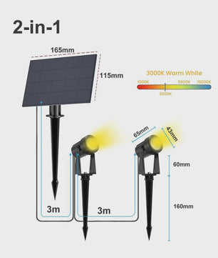 Solar Tuinspots LED - Waterdicht IP65 - Verstelbaar - Veiligheid & Sfeer