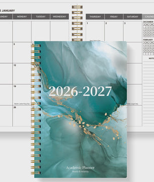 Academische Planner 2026-2027 A5 - Week & Maand - Spiraalbinding
