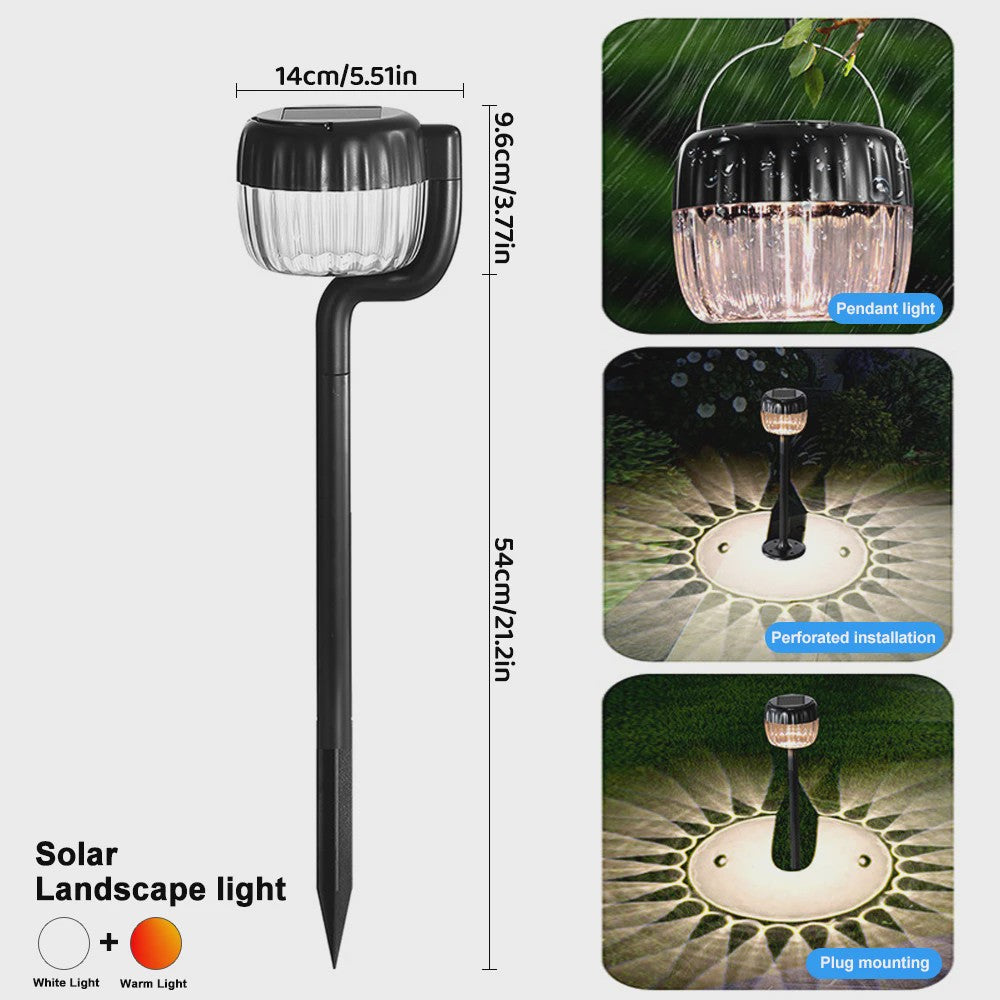 2/4 Stuks Super Heldere LED Zonne-tuinverlichting - Waterdicht IP65 voor Pad, Gazon & Buiten Decoratie