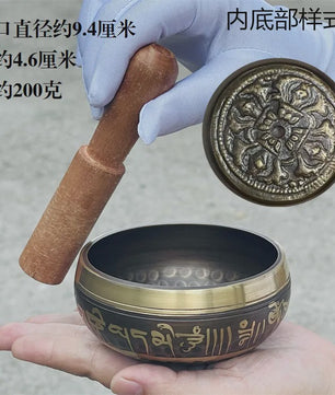 Tibetaanse Zangleiding Kom - Handgemaakte Bronzen Klankschaal voor Meditatie & Sound Healing