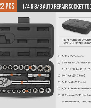 Hi-Spec 40-delige Ratel Socket Bit Set - 1/4" Drive Quick-Release, Cr-V Staal
