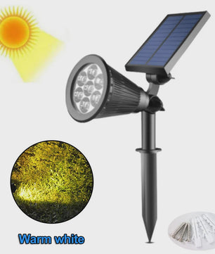 Waterdichte Solar Spotlight met 7 LED's - Tuinverlichting op Zonne-energie