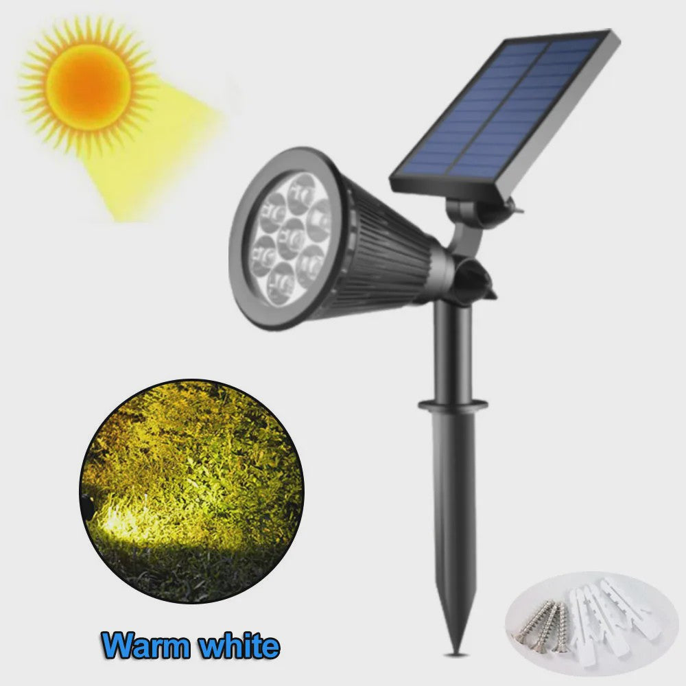 Waterdichte Solar Spotlight met 7 LED's - Tuinverlichting op Zonne-energie