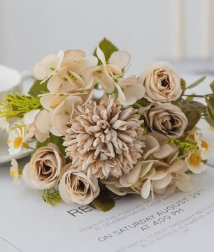 Kunstboeket Bloemcombinatie - Decoratie voor Huis, Bruiloft & Fotografie