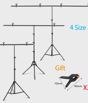 Professionele T-vormige Achtergrond Standaard voor Fotostudio & Video - 200cm Breed