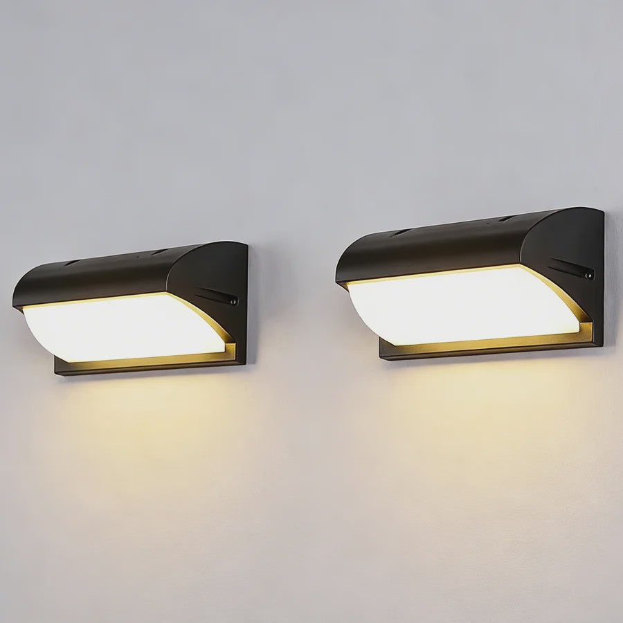 Set van 2 Waterdichte LED Buitenmuurverlichting met Bewegingssensor - IP66 - Tuin, Terras & Balkon