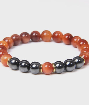 Handgemaakte Tijgeroog & Hematiet Kralen Armband - Energie & Meditatie Sieraden