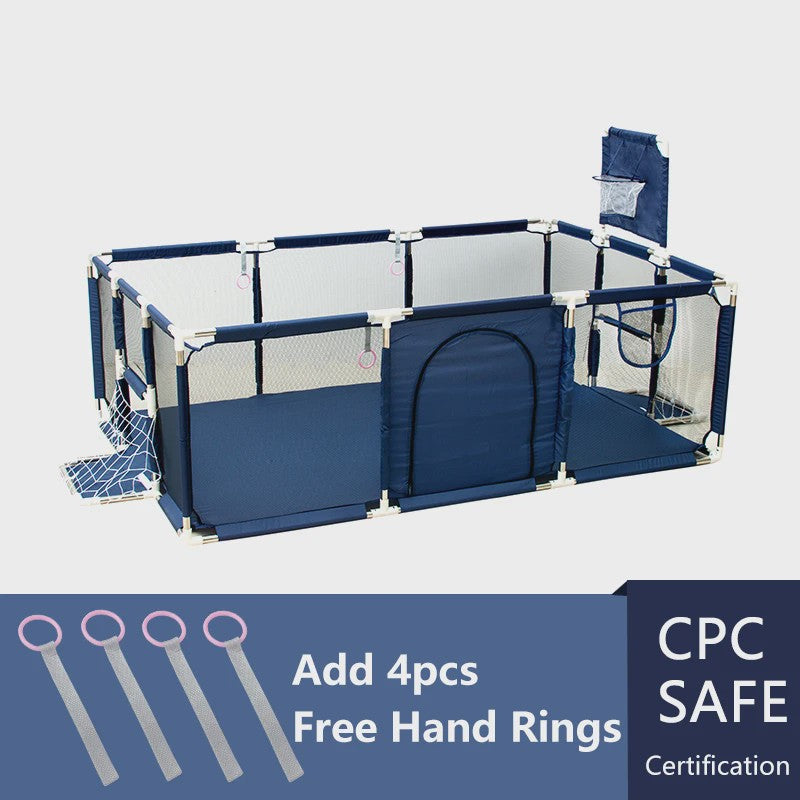 IMBABY Baby Speelpen - Veilig Buitenspeelpark met Basketbal & Ballenbad Functie