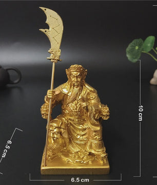 Bronzen Guan Gong Beeld - Feng Shui Resin Beeld voor Huisdecoratie