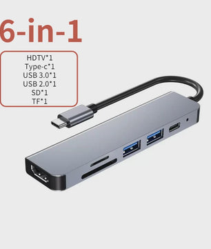 USB-C Hub met 4K HDMI, USB 3.0/2.0 & PD Laden - Dock voor MacBook, iPad, Samsung Dex