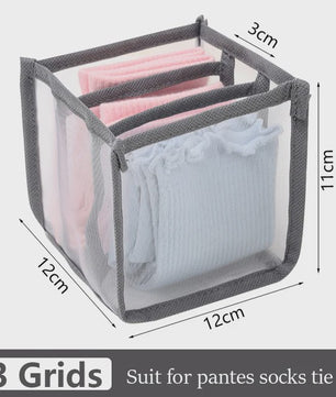 Opvouwbare Lade Organizer Set voor Ondergoed, Sokken en BH's - Mesh Opbergdozen