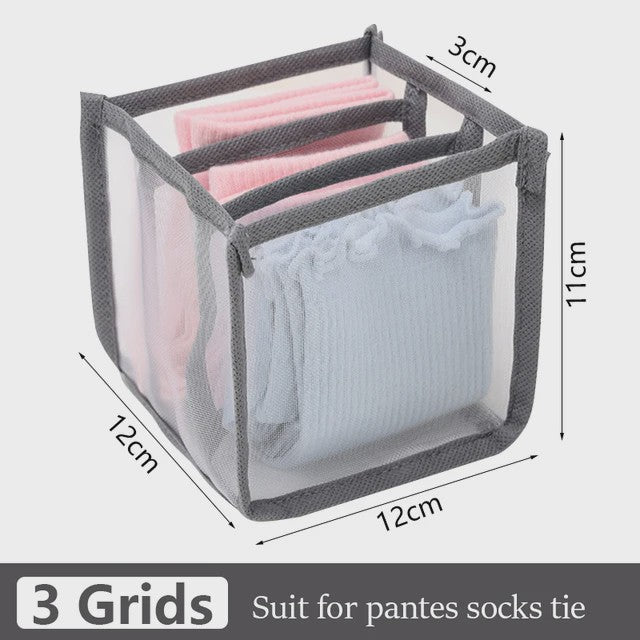 Opvouwbare Lade Organizer Set voor Ondergoed, Sokken en BH's - Mesh Opbergdozen