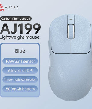 AJAZZ AJ199 Gaming Muis - 24000DPI, PAW3311 Sensor, Carbon Fiber, 3 Modi (2.4G/BT/Bedraad)