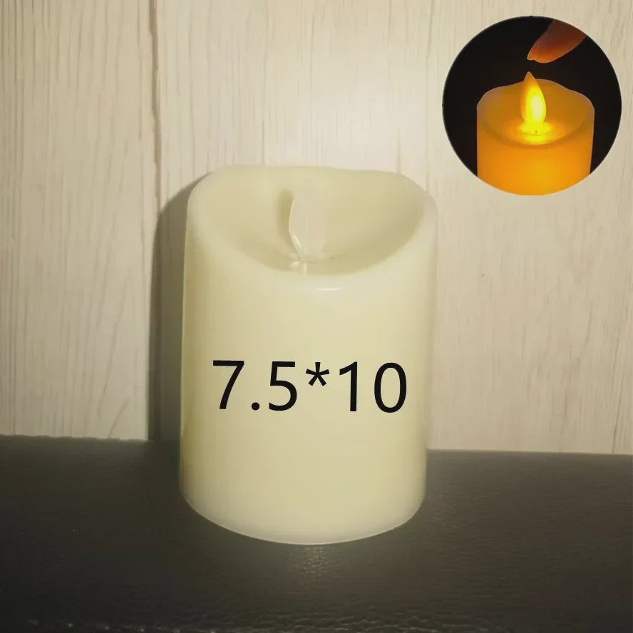 Set van 1-10 LED Kaarsen met Flakkerend Vlam Effect - Flameless Kaarsen voor Feestelijke Decoratie