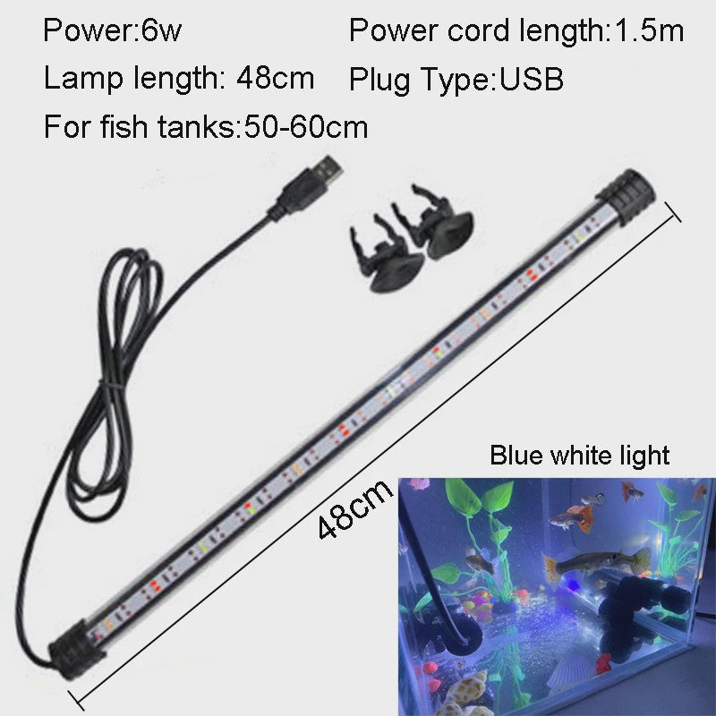 Waterdichte LED Aquarium Verlichting - USB Aangedreven, Plantengroei Lamp (18-58cm)