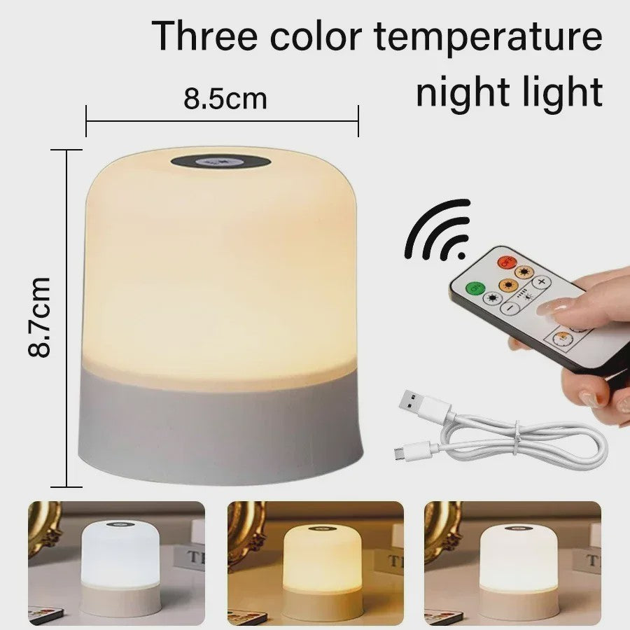 RGB Sfeerverlichting Tafellamp - Oplaadbaar met Afstandsbediening & Touch Bediening