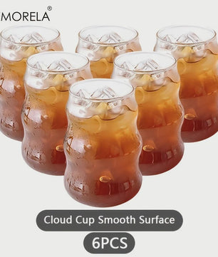 Set Glazen Tumblers met Verticale Ribbels - Hittebestendig Glas voor Koffie, Thee & Water