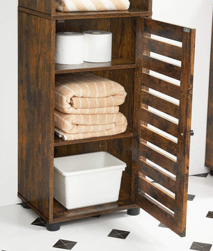 Hoge Badkamerkast – Vintage Hout Design