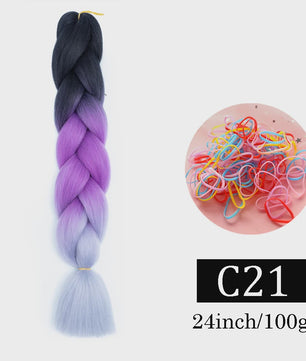 24 Inch Jumbo Braids Haarverlenging - Synthetisch Vlechtkapsel met Ombre Kleuren