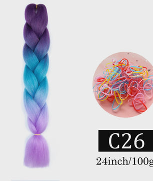 24 Inch Jumbo Braids Haarverlenging - Synthetisch Vlechtkapsel met Ombre Kleuren