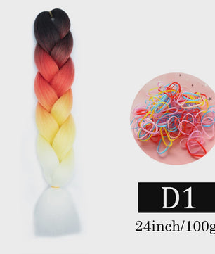 24 Inch Jumbo Braids Haarverlenging - Synthetisch Vlechtkapsel met Ombre Kleuren