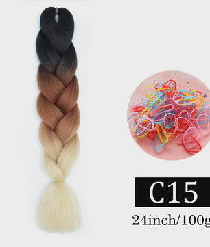 24 Inch Jumbo Braids Haarverlenging - Synthetisch Vlechtkapsel met Ombre Kleuren