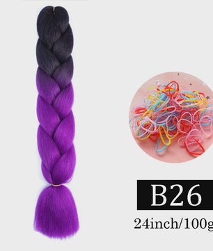24 Inch Jumbo Braids Haarverlenging - Synthetisch Vlechtkapsel met Ombre Kleuren