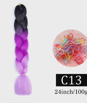 24 Inch Jumbo Braids Haarverlenging - Synthetisch Vlechtkapsel met Ombre Kleuren