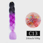 24 Inch Jumbo Braids Haarverlenging - Synthetisch Vlechtkapsel met Ombre Kleuren