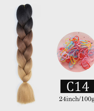 24 Inch Jumbo Braids Haarverlenging - Synthetisch Vlechtkapsel met Ombre Kleuren