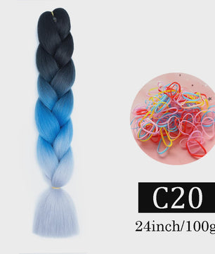 24 Inch Jumbo Braids Haarverlenging - Synthetisch Vlechtkapsel met Ombre Kleuren