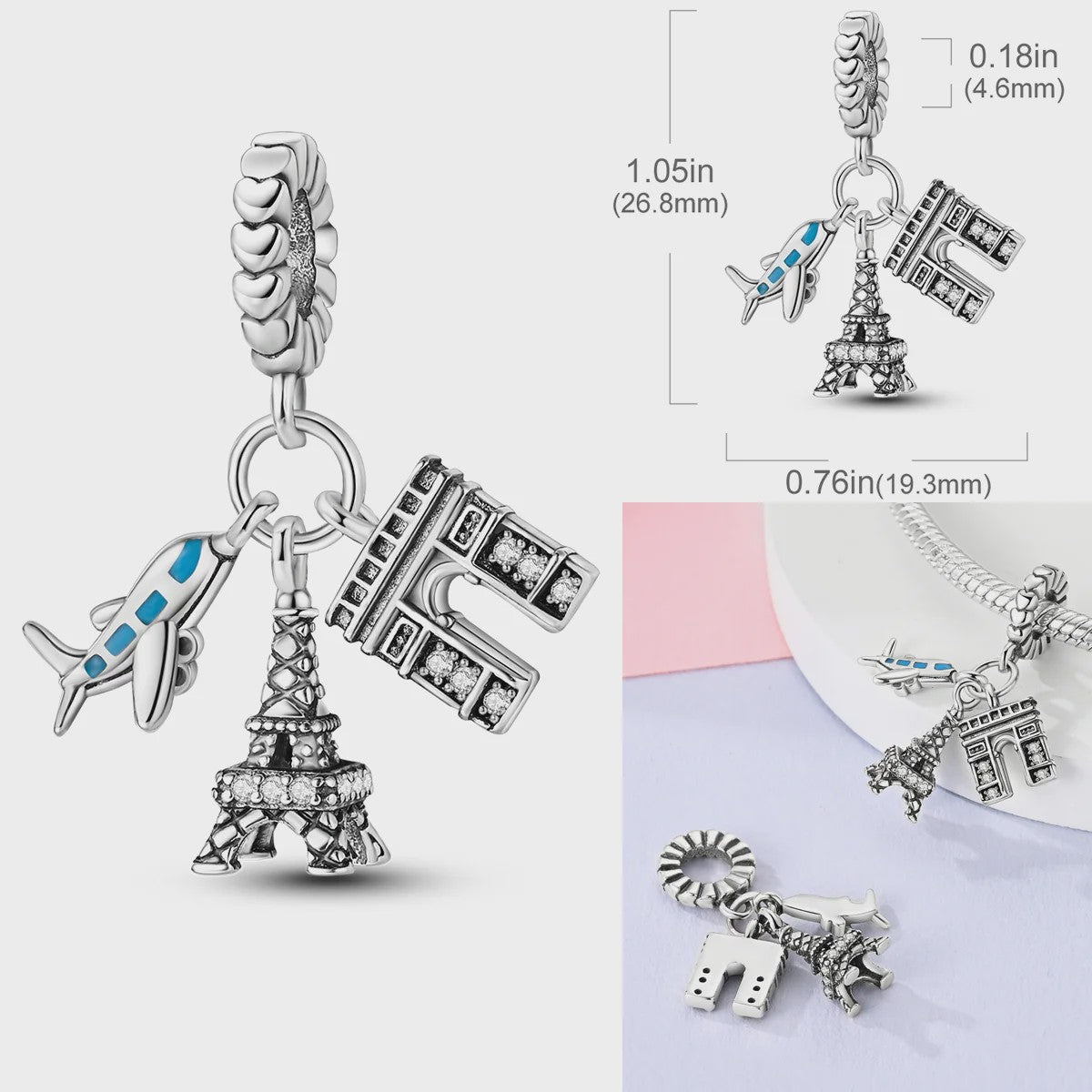 925 Sterling Zilveren Bedel: Vlinder & Vuurvliegje - DIY Sieraden voor Armband & Ketting