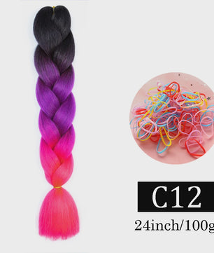 24 Inch Jumbo Braids Haarverlenging - Synthetisch Vlechtkapsel met Ombre Kleuren