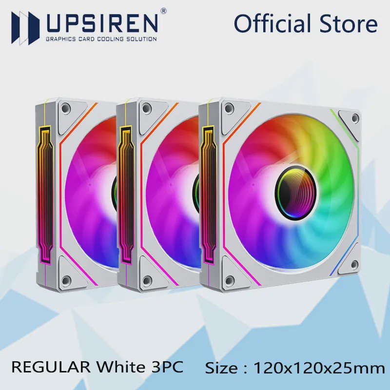 UPSIREN UF-1 PRISM 4 PRO 12cm ARGB PWM PC Ventilator - Stille Koeling met Grote Luchtstroom