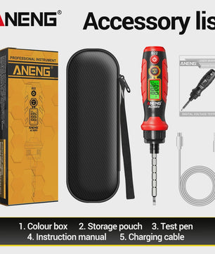 ANENG B22 Spanningsmeter Pen: Non-Contact Detector met LCD & NCV Functie