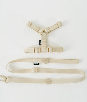 Verstelbaar Hondentuigje met Lijn & Halsband Set - Macaron Kleuren - Reflecterend & Comfortabel