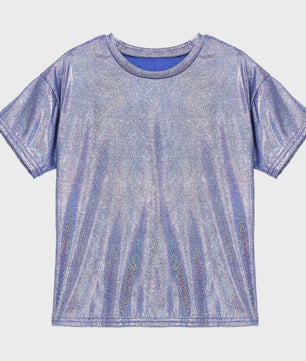 Glanzend Metallic Kinder T-shirt - Perfect voor Dans & Performance
