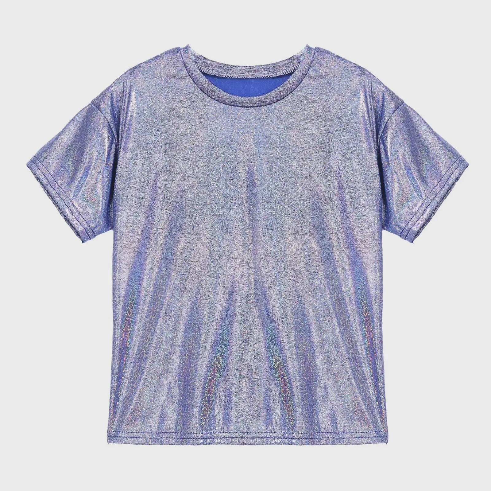 Glanzend Metallic Kinder T-shirt - Perfect voor Dans & Performance