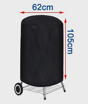 Waterdichte BBQ Hoes Rond Zwart - Heavy Duty 210D Oxford Stof voor Grill, Vuurschaal & Elektrische BBQ