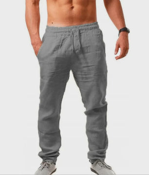 Herfst/Lente Heren Linnen Katoen Casual Broek - Losse Pasvorm & Comfort