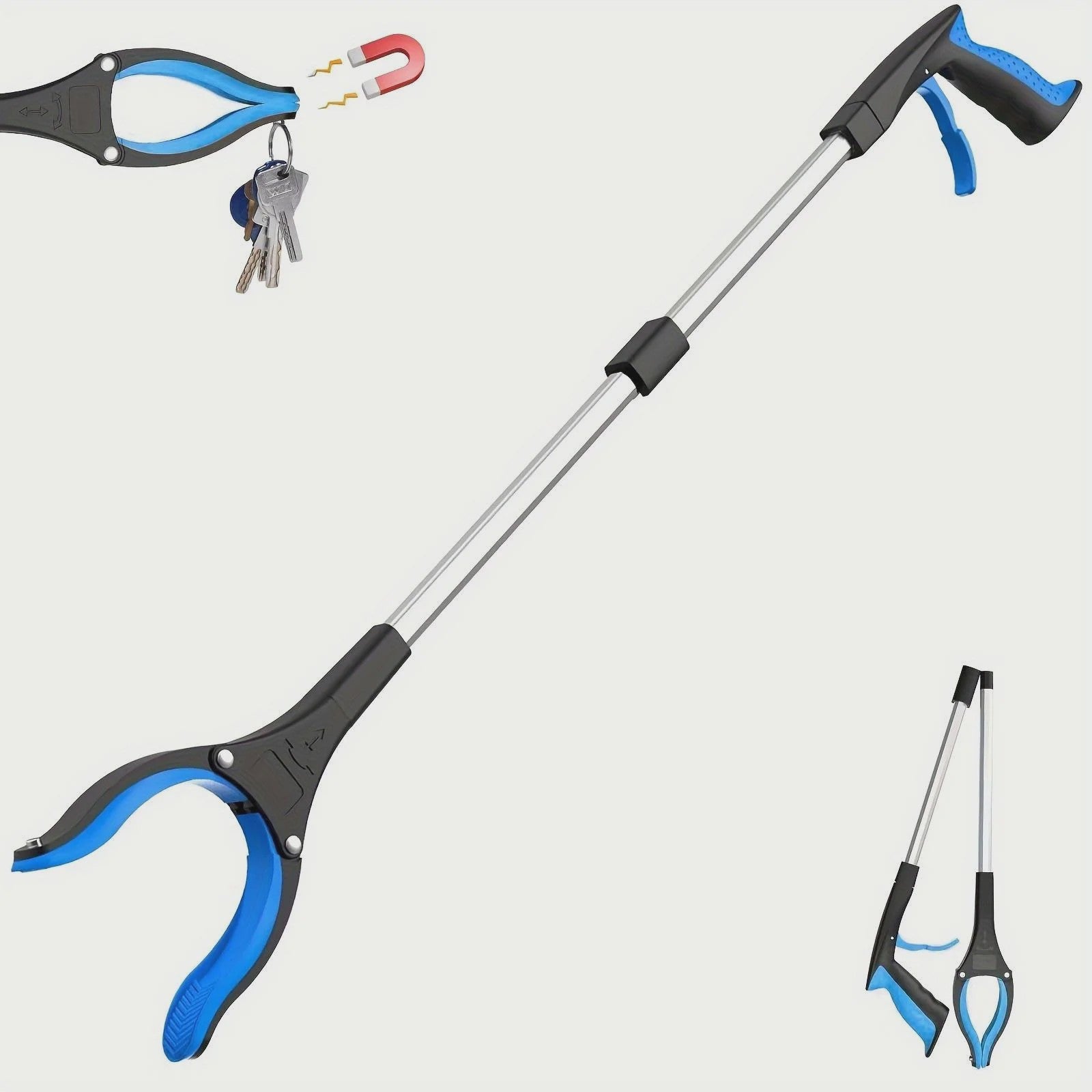 32-Inch Zware Kwaliteit Grijper met 360° Draaibare Klem - Lichtgewicht, Opvouwbaar, Ideaal voor Senioren & Buiten