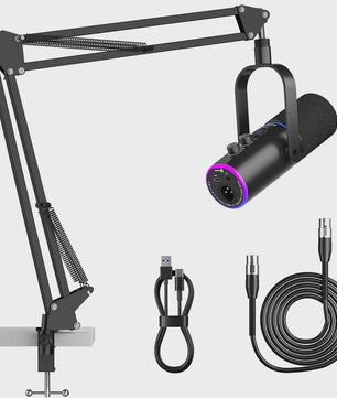 Dynamische Podcast Microfoon met XLR/USB - Studio Kwaliteit voor Opnames, Streaming & Gaming
