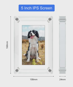 Digitale Fotolijst 5 & 7 Inch - Acryl, IPS Scherm, 4GB Geheugen, Oplaadbaar