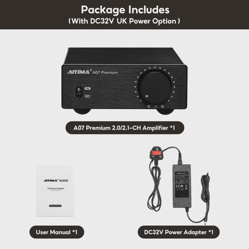 AIYIMA A07 Premium TPA3255 Klasse D Versterker - 2x 300W Krachtig Hifi Geluid