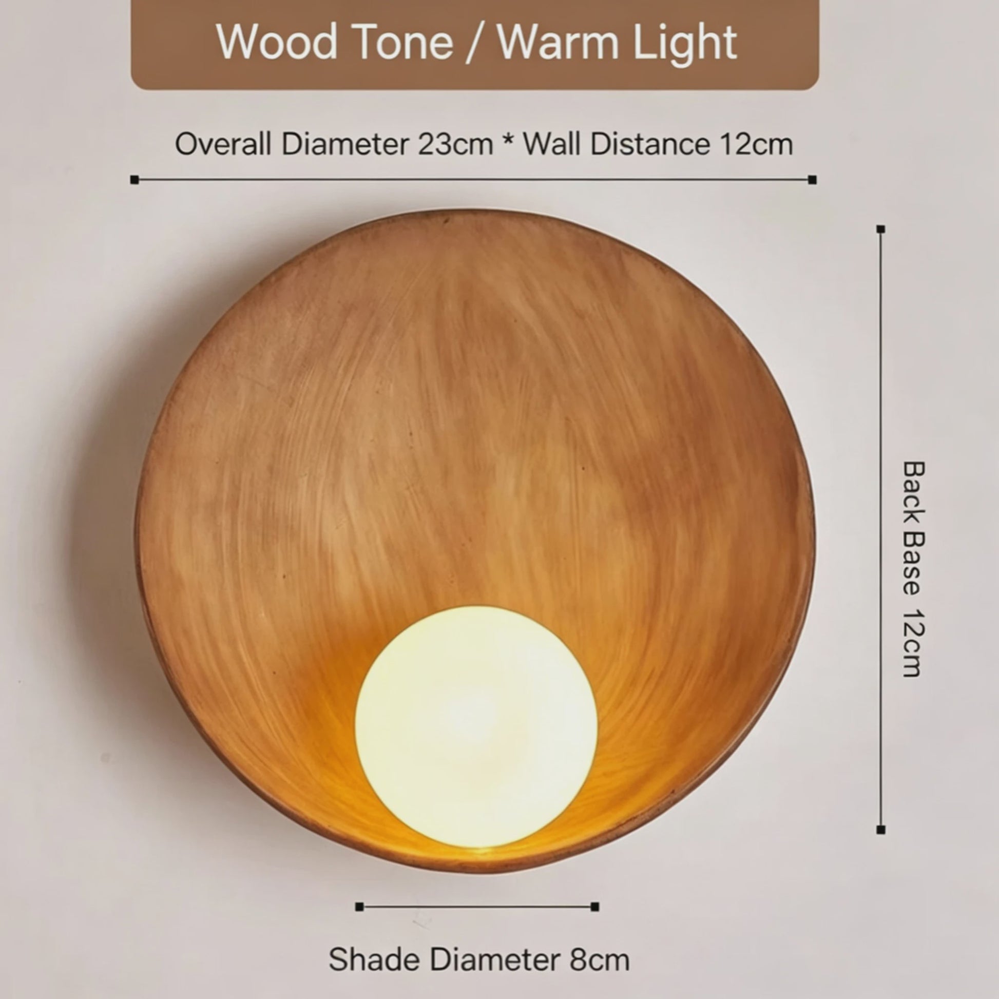 Nordic Wabi-Sabi Wandlamp Rond - Sfeervolle Resin Sconce voor Woonkamer & Slaapkamer