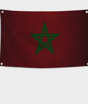 Marokkaanse Vlag - Polyester Decoratie met Ophangringen voor Binnen en Buiten