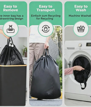 160L Grote Opbergmand - Opvouwbaar, Ideaal voor Flessen, Recycling, Wasgoed & Feestjes